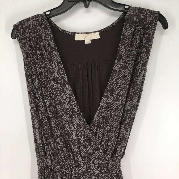 Loft Snakeskin Print Wrap Dress - Picture 2 of 9